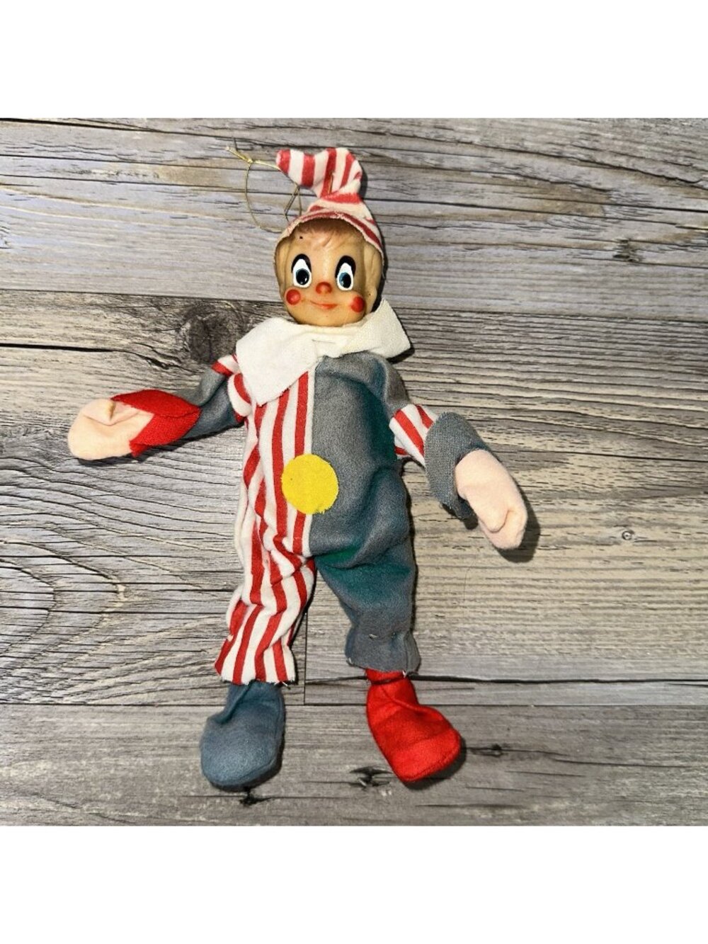 Vintage Christmas Pixie Elf Clown Ornament Made In Japan Noel 4120